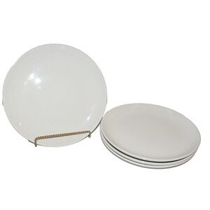 Vtg‎ Russel Wright Iroquois  White Dinner Plate  4 pc set  10" MCM FLAW